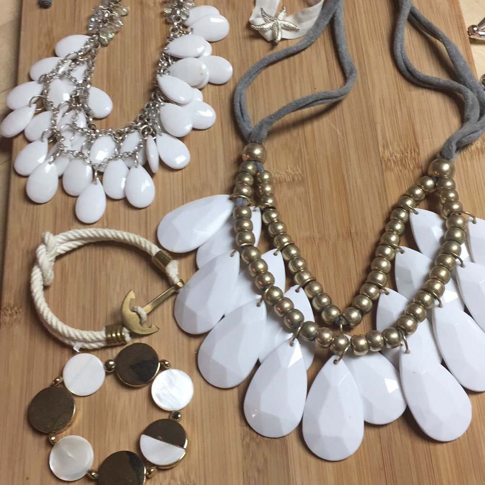 white jewelry bundle